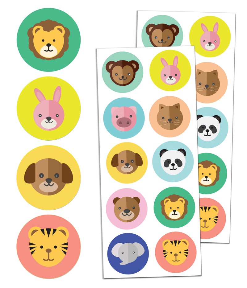 TownStix Farm Animal Stickers for Kids, 1.5" - 20 Sheets, 200 Stickers - Image 1